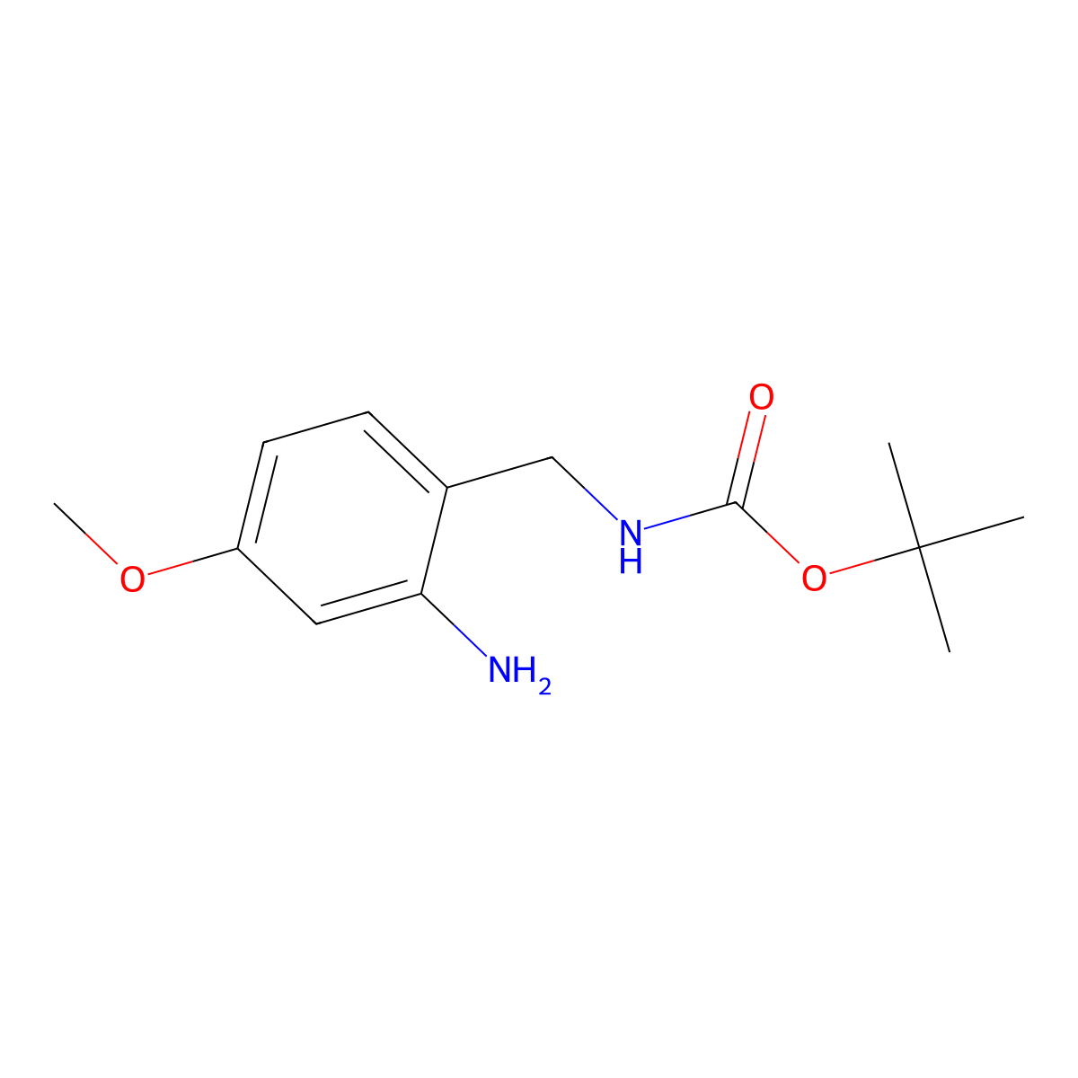tert-butyl N-[(2-amino-4-methoxyphenyl)methyl]carbamate molecular structure, CAS 2359993-86-3