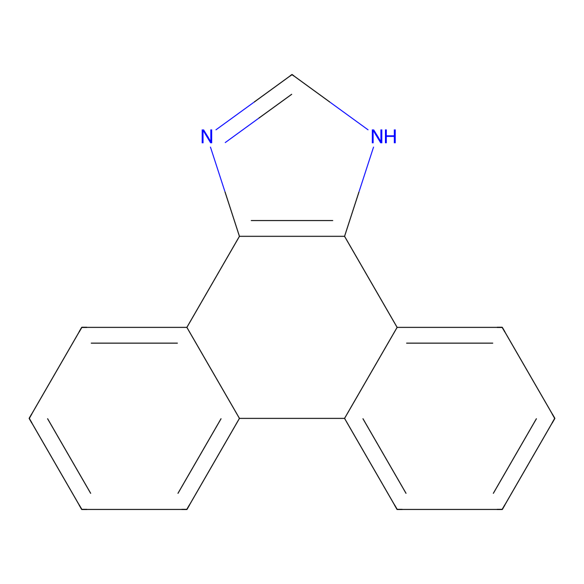 1H-phenanthro(9,10-d)imidazole molecular structure, CAS 236-02-2
