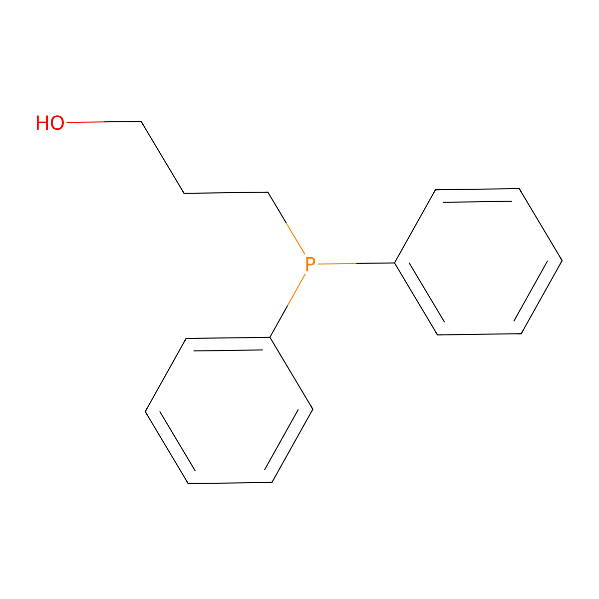 1-Propanol, 3-(diphenylphosphino)- molecular structure, CAS 2360-09-0