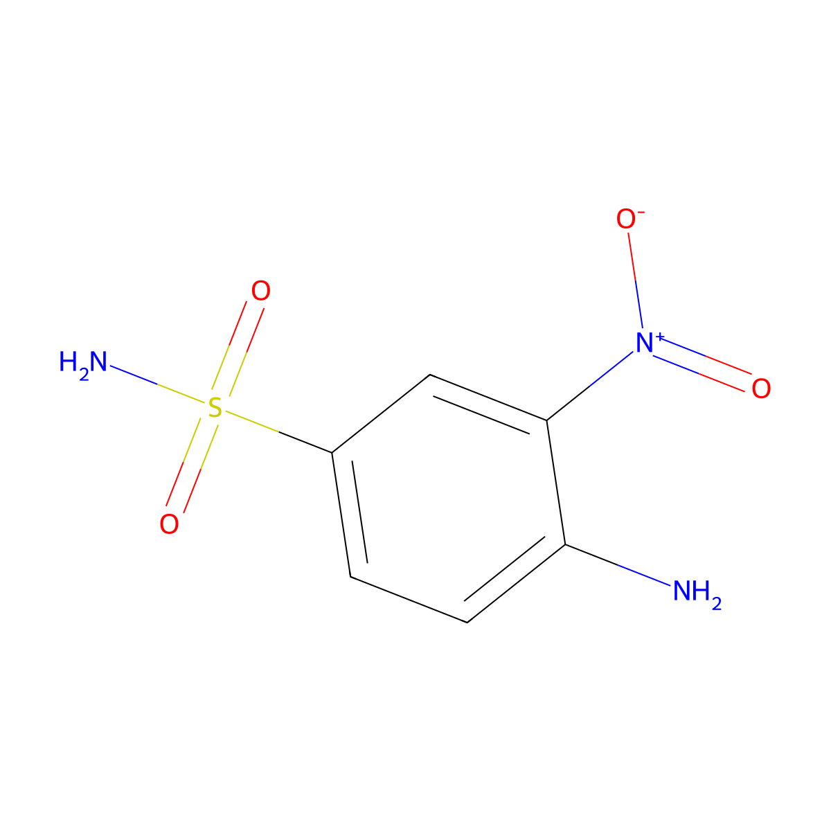 4-Amino-3-nitrobenzene-1-sulfonamide molecular structure, CAS 2360-19-2