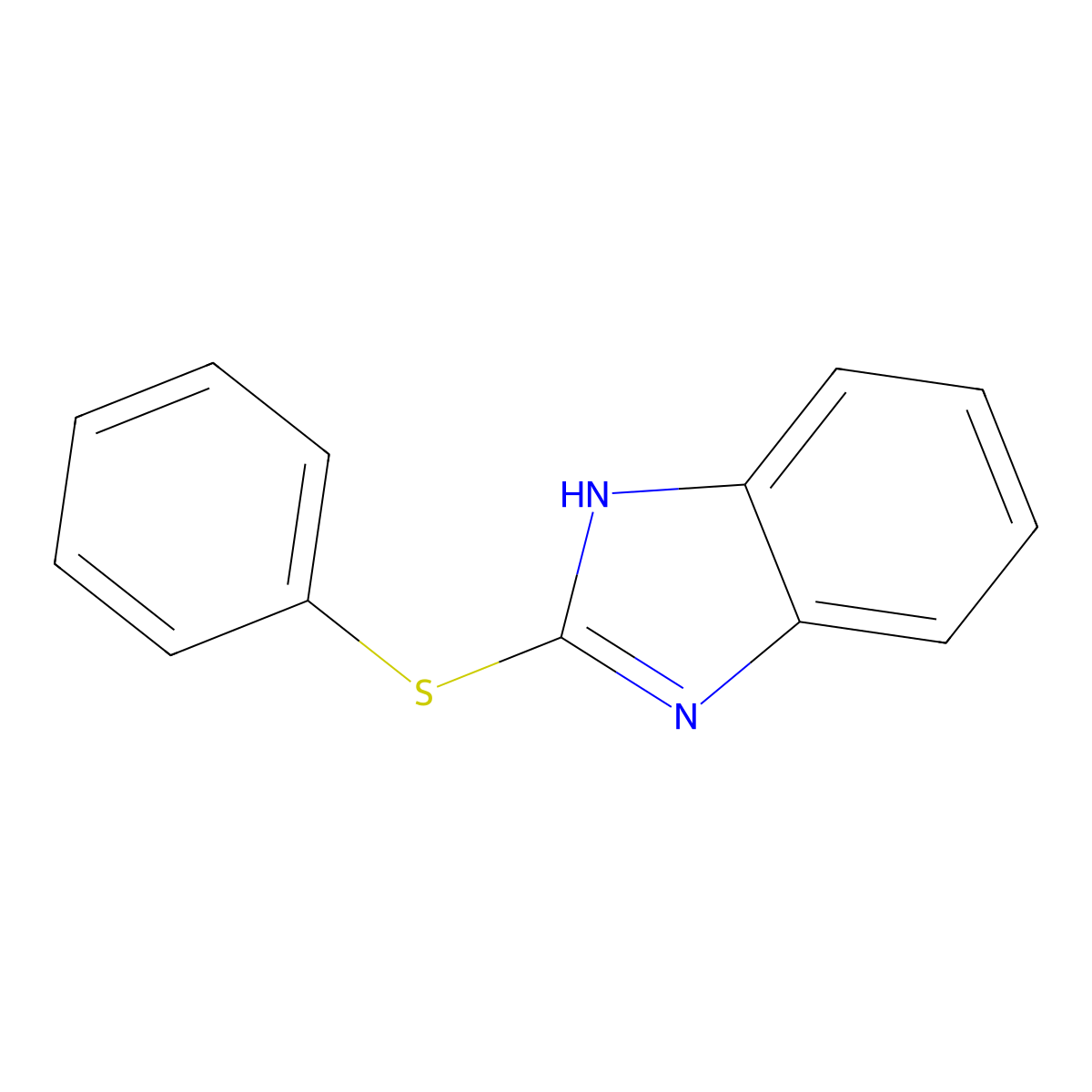 1H-Benzimidazole, 2-(phenylthio)- molecular structure, CAS 2360-29-4