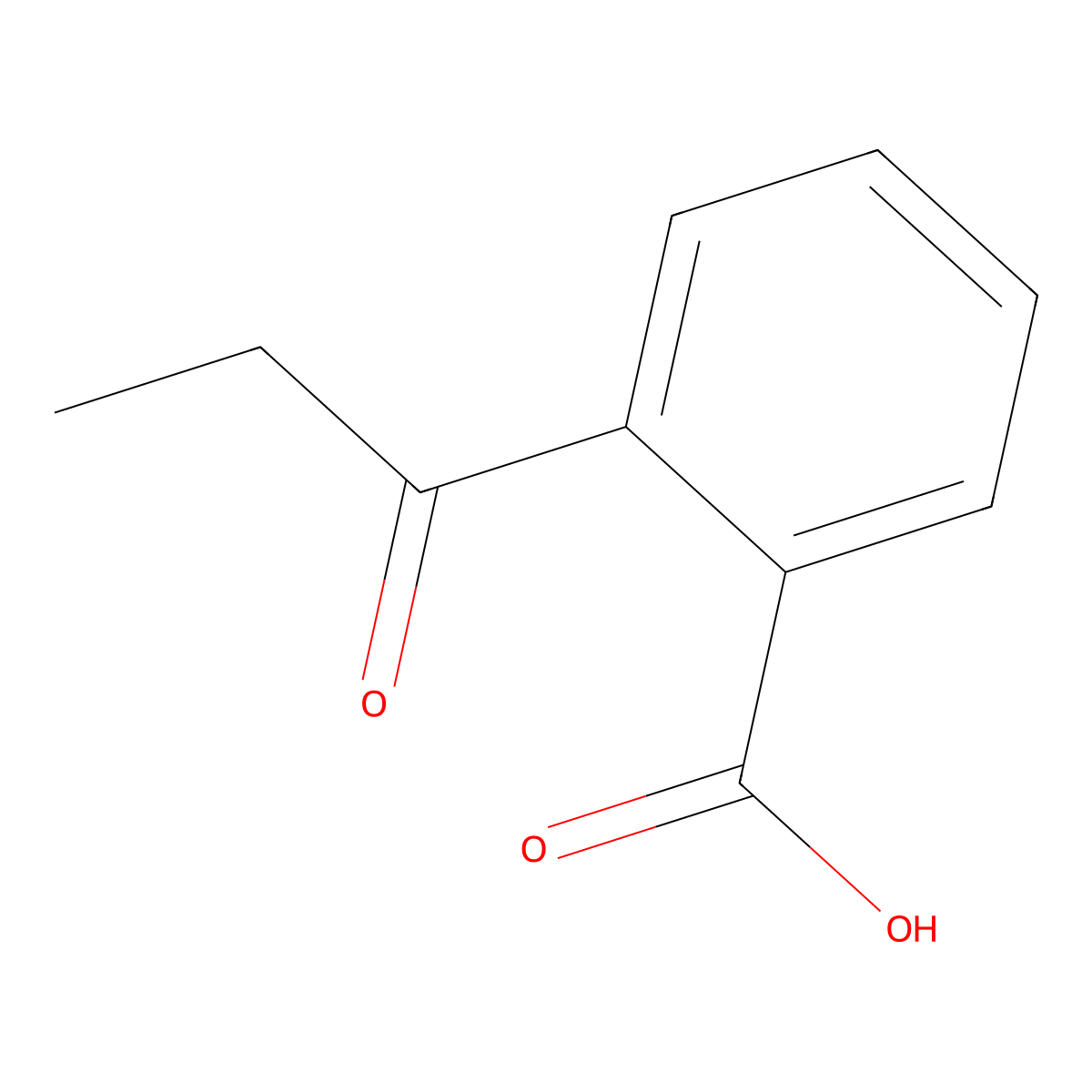 2-Propionylbenzoic acid molecular structure, CAS 2360-45-4