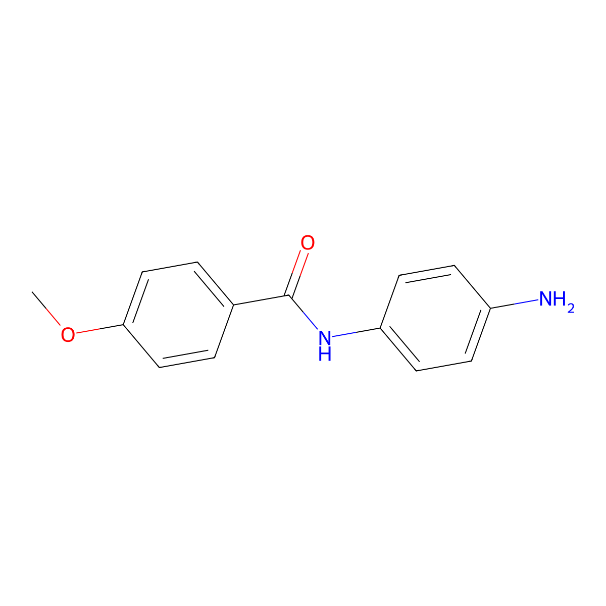N-(4-aminophenyl)-4-methoxybenzamide molecular structure, CAS 23600-43-3