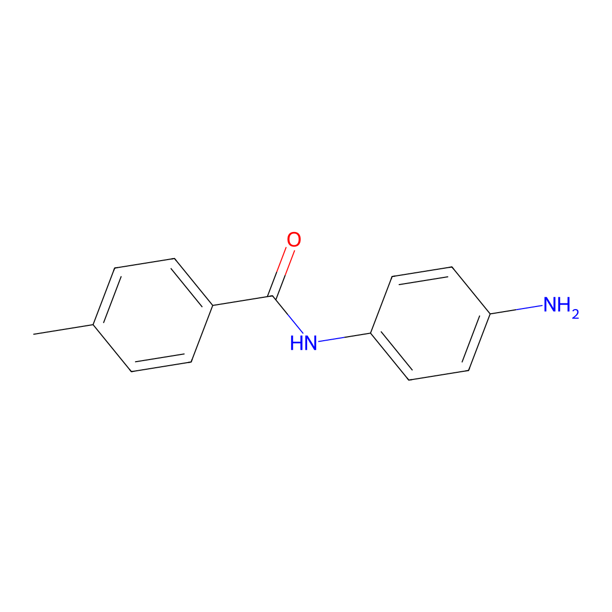 N-(4-aminophenyl)-4-methylbenzamide molecular structure, CAS 23600-44-4