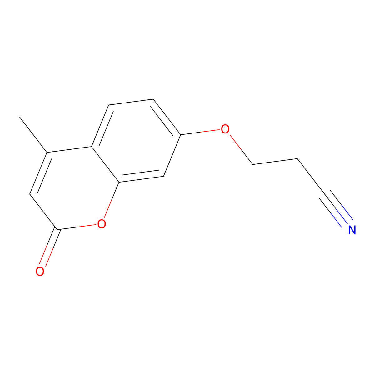 3-(4-Methyl-2-oxochromen-7-yl)oxypropanenitrile molecular structure, CAS 23600-54-6