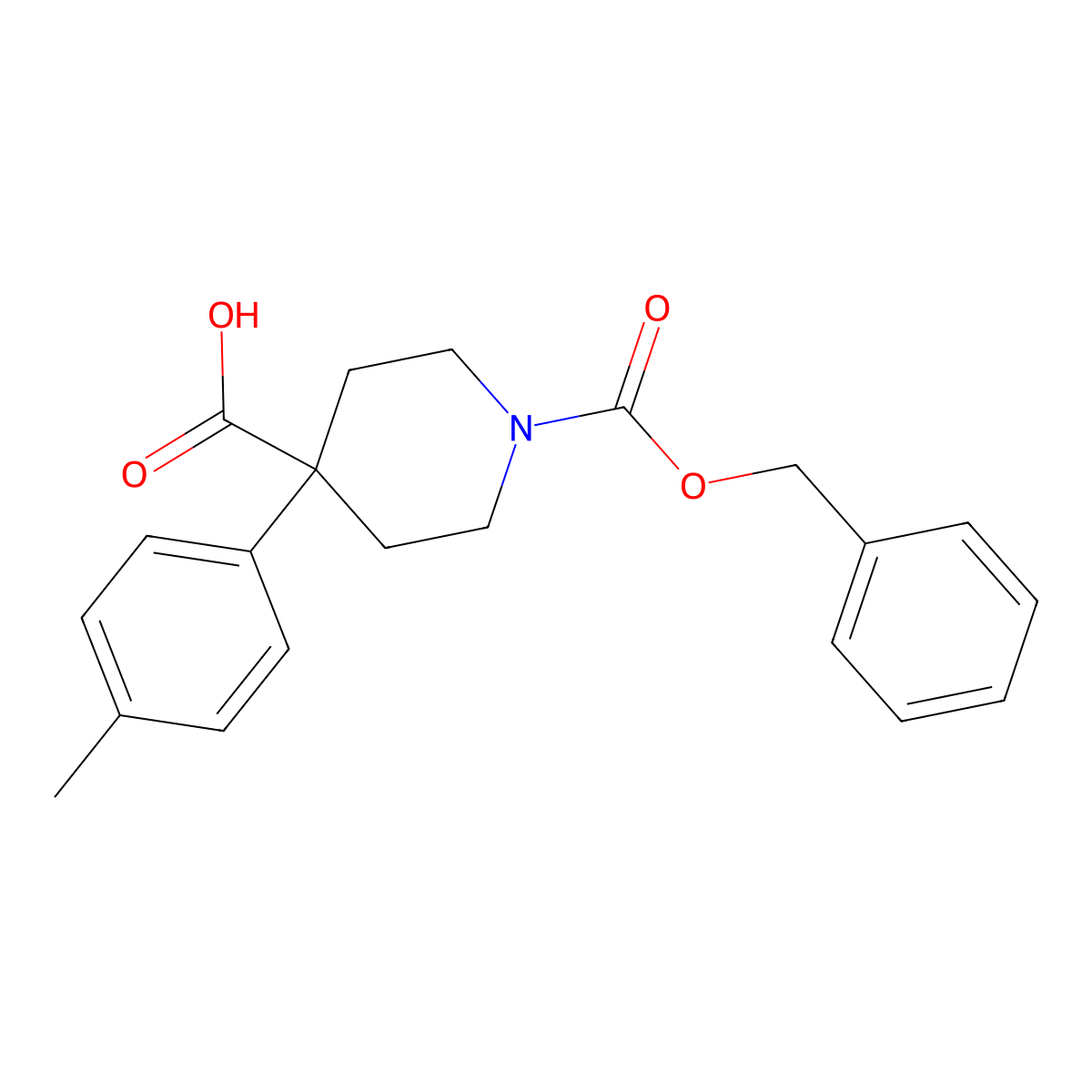 1-[(Benzyloxy)carbonyl]-4-(4-methylphenyl)piperidine-4-carboxylic acid molecular structure, CAS 2360004-99-3
