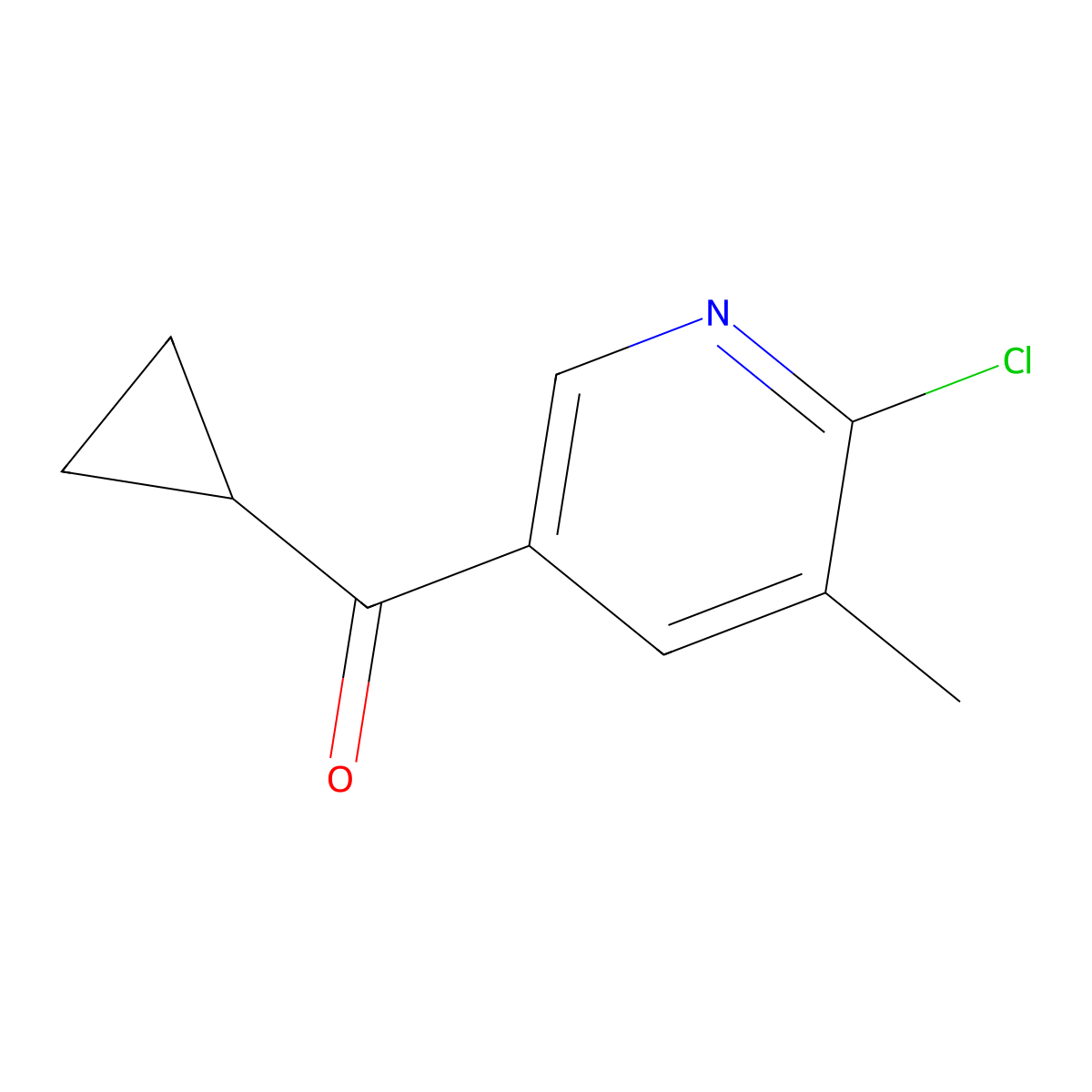 (6-Chloro-5-methyl-3-pyridinyl)cyclopropylmethanone molecular structure, CAS 2360054-56-2