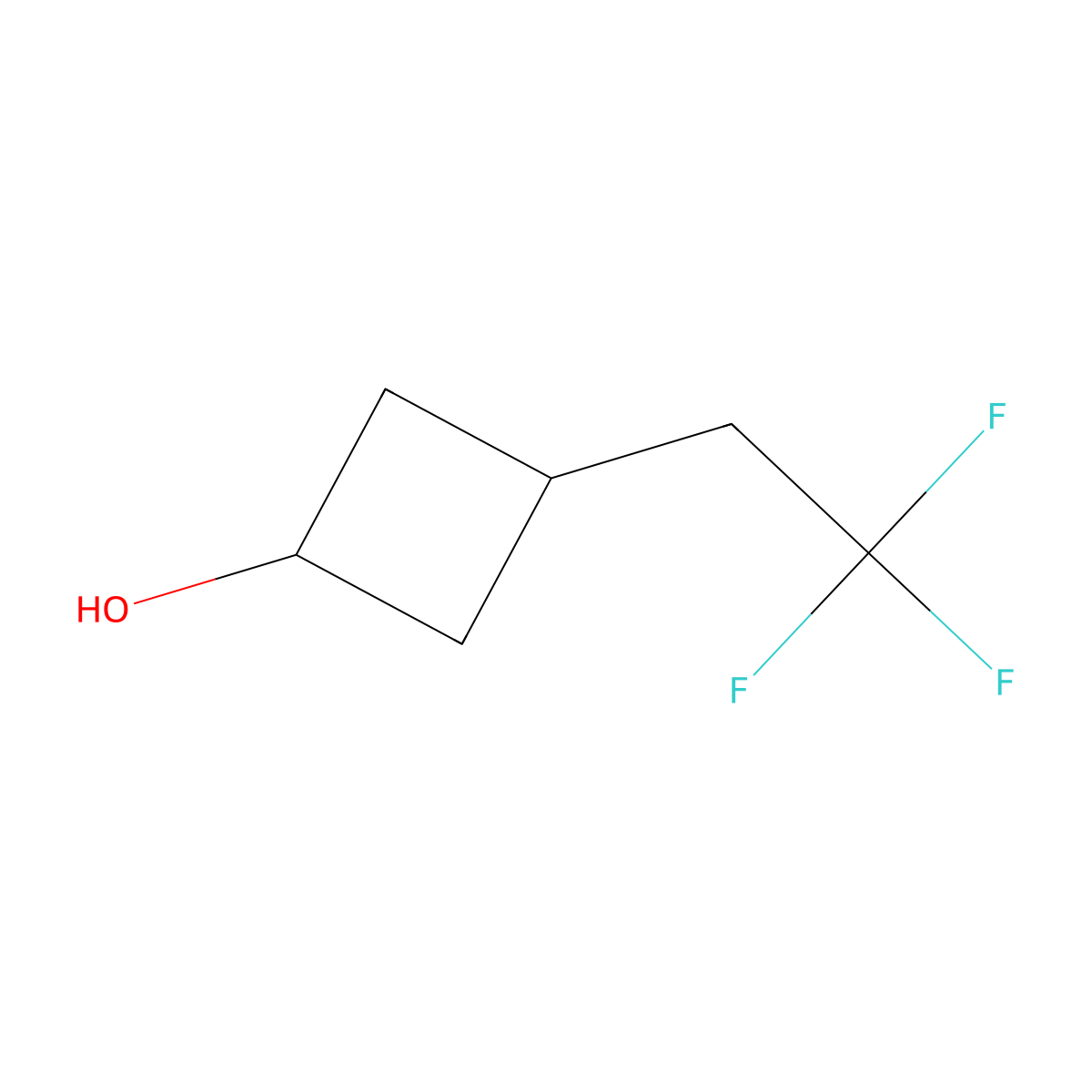 3-(2,2,2-Trifluoroethyl)cyclobutan-1-ol molecular structure, CAS 2360058-70-2