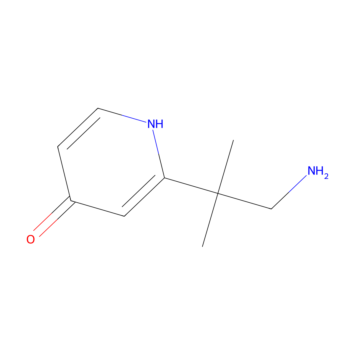 2-(1-Amino-2-methylpropan-2-yl)-1,4-dihydropyridin-4-one molecular structure, CAS 2360060-93-9