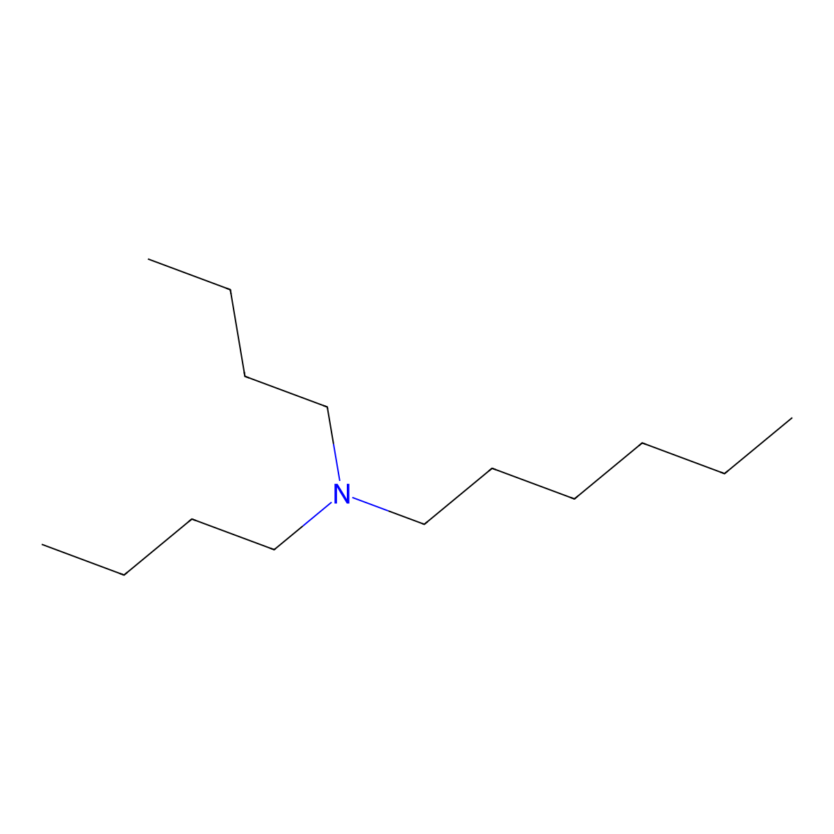 N,N-dibutylhexan-1-amine molecular structure, CAS 23601-43-6