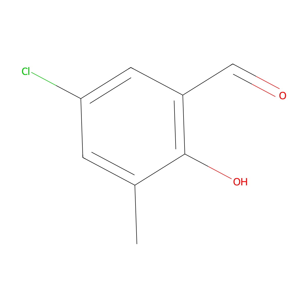 5-Chloro-2-hydroxy-3-methylbenzaldehyde molecular structure, CAS 23602-63-3