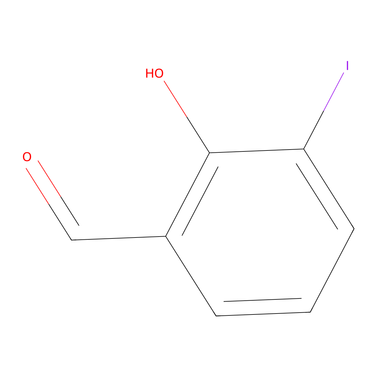 2-Hydroxy-3-iodobenzaldehyde molecular structure, CAS 23602-64-4
