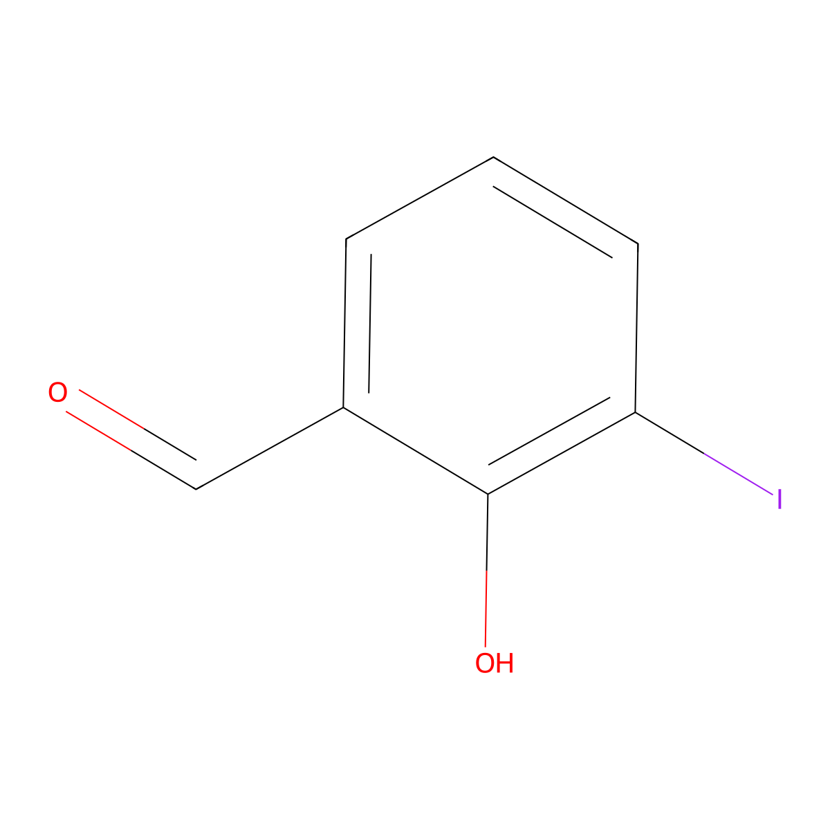 2-Hydroxy-3-iodobenzaldehyde molecular structure, CAS 23602-64-4