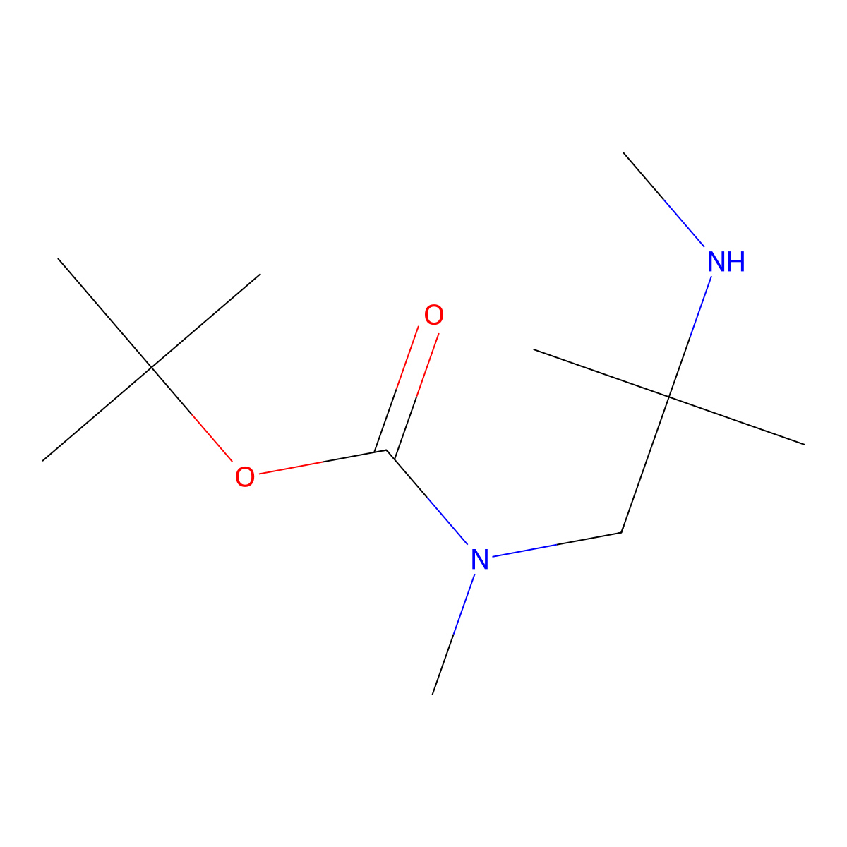 Tert-butyl N-methyl-N-[2-methyl-2-(methylamino)propyl]carbamate molecular structure, CAS 2360324-68-9