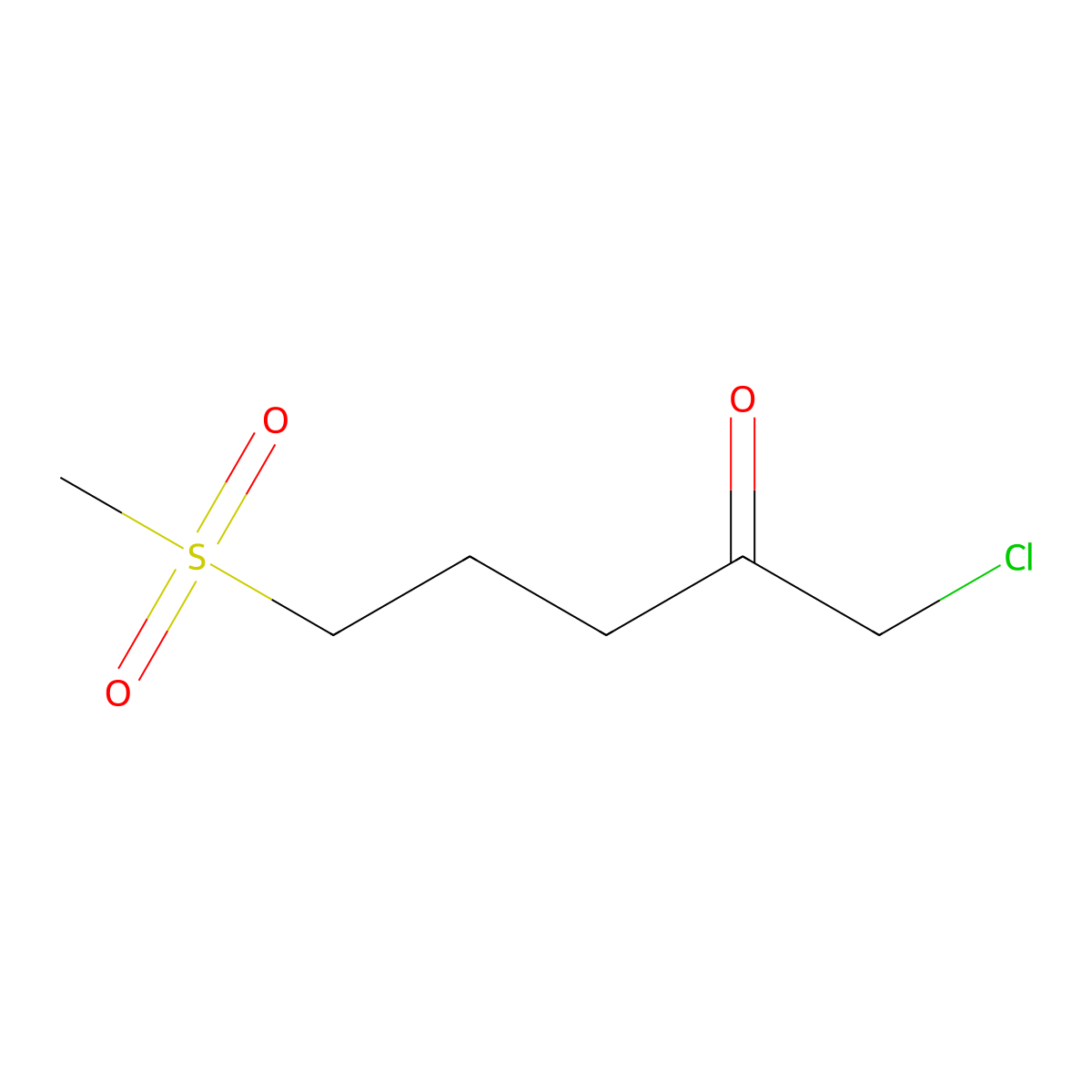 1-Chloro-5-methanesulfonylpentan-2-one molecular structure, CAS 2360331-72-0