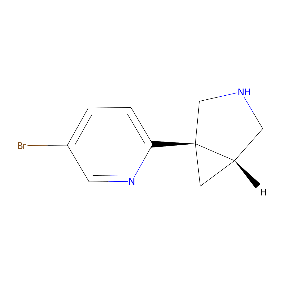 (1R,5R)-1-(5-Bromo-2-pyridinyl)-3-azabicyclo[3.1.0]hexane molecular structure, CAS 2360389-89-3