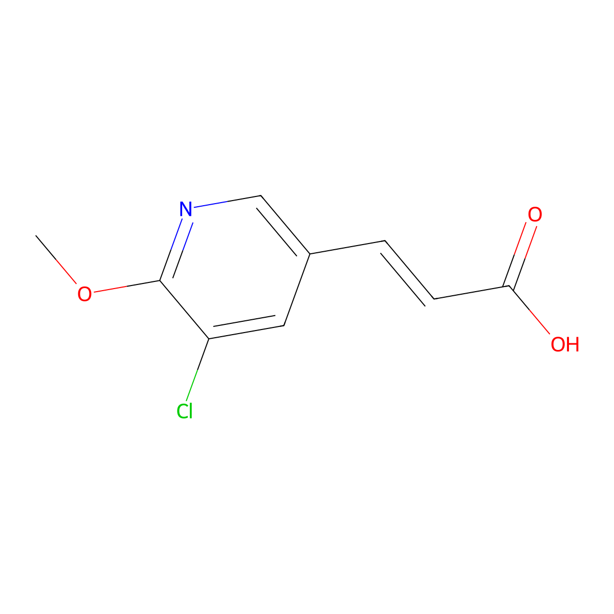 3-(5-Chloro-6-methoxypyridin-3-yl)acrylic acid molecular structure, CAS 2360396-56-9