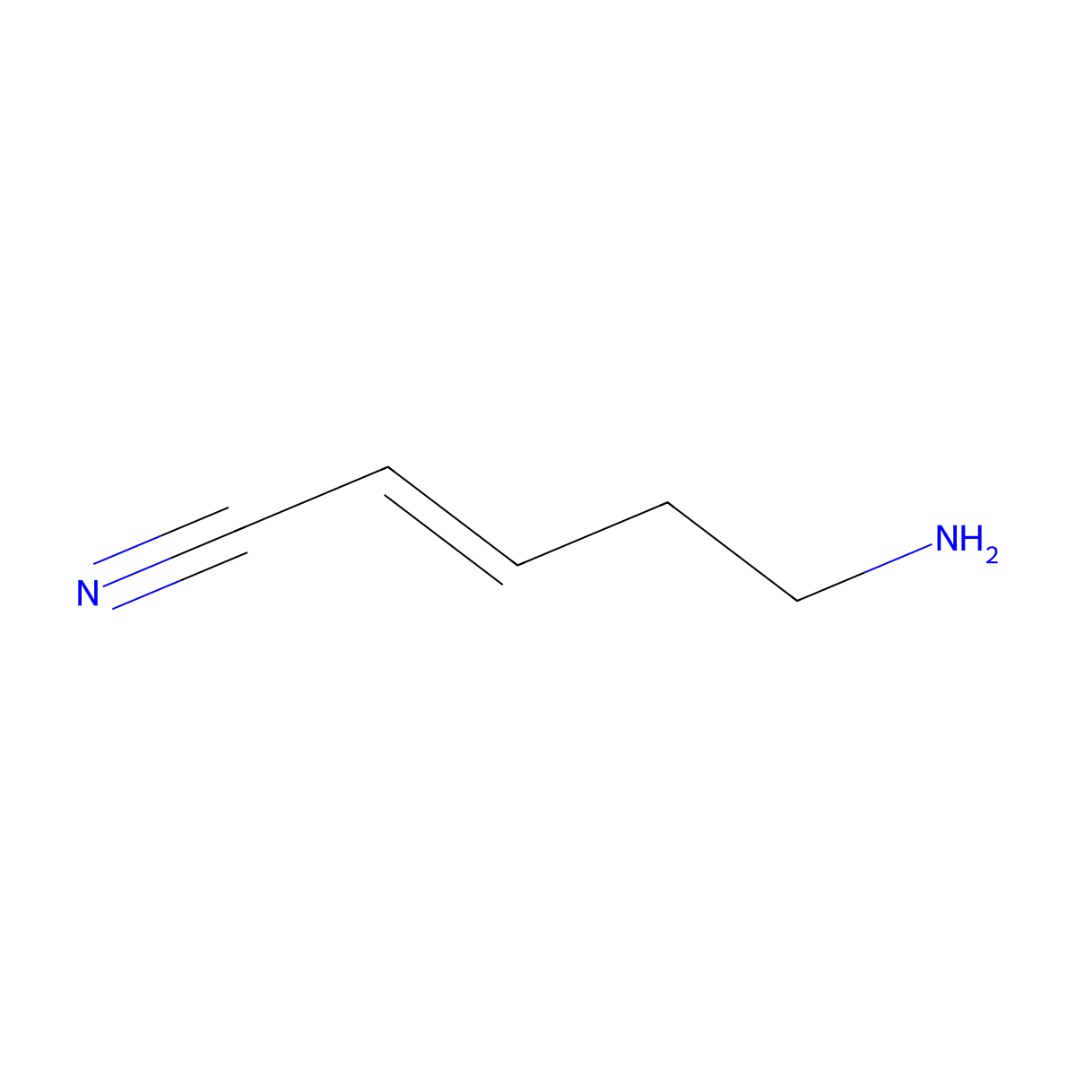 (2E)-5-aminopent-2-enenitrile molecular structure, CAS 2360457-64-1