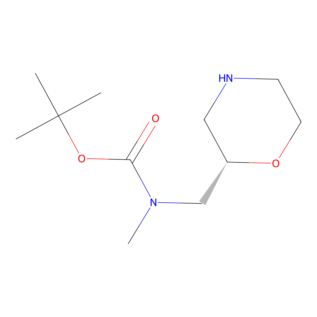 tert-Butyl (S)-methyl(morpholin-2-ylmethyl)carbamate molecular structure, CAS 2360521-15-7