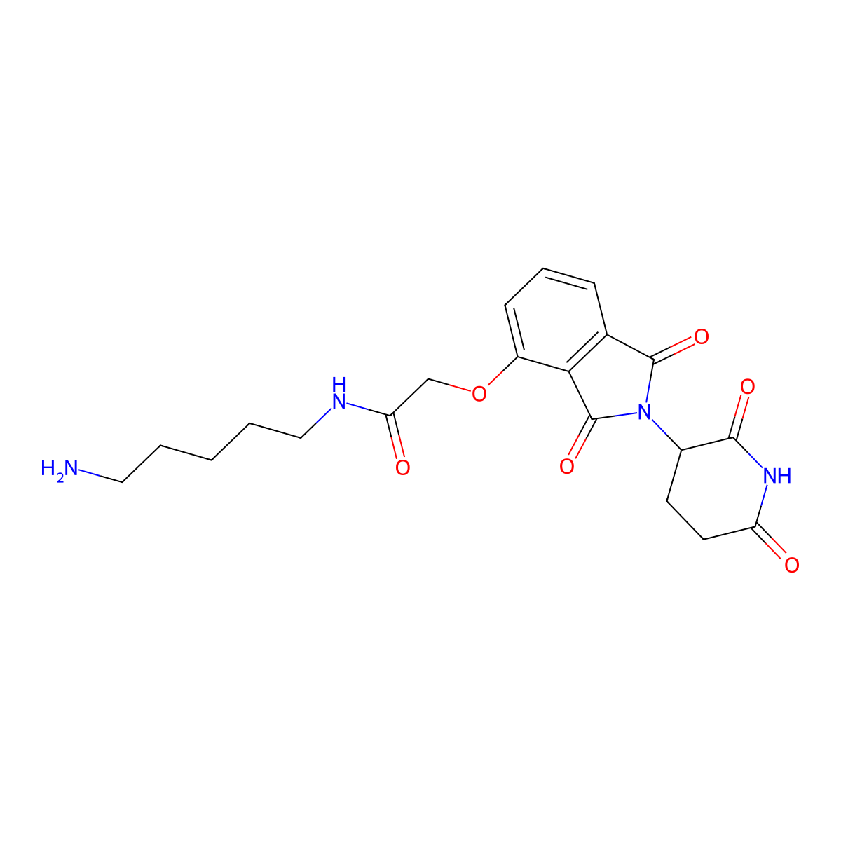 Thalidomide-O-amide-C5-NH2 molecular structure, CAS 2360527-40-6
