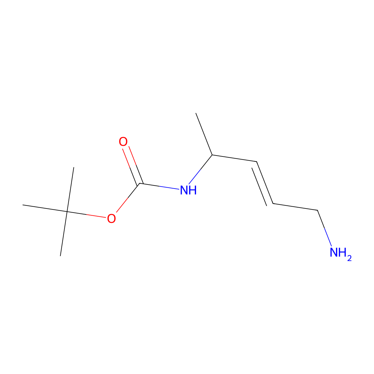 tert-butyl N-(5-aminopent-3-en-2-yl)carbamate molecular structure, CAS 2360574-07-6