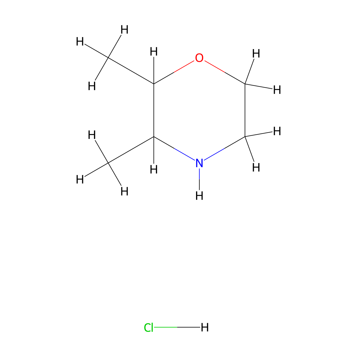 2,3-Dimethylmorpholine hydrochloride molecular structure, CAS 2360628-85-7