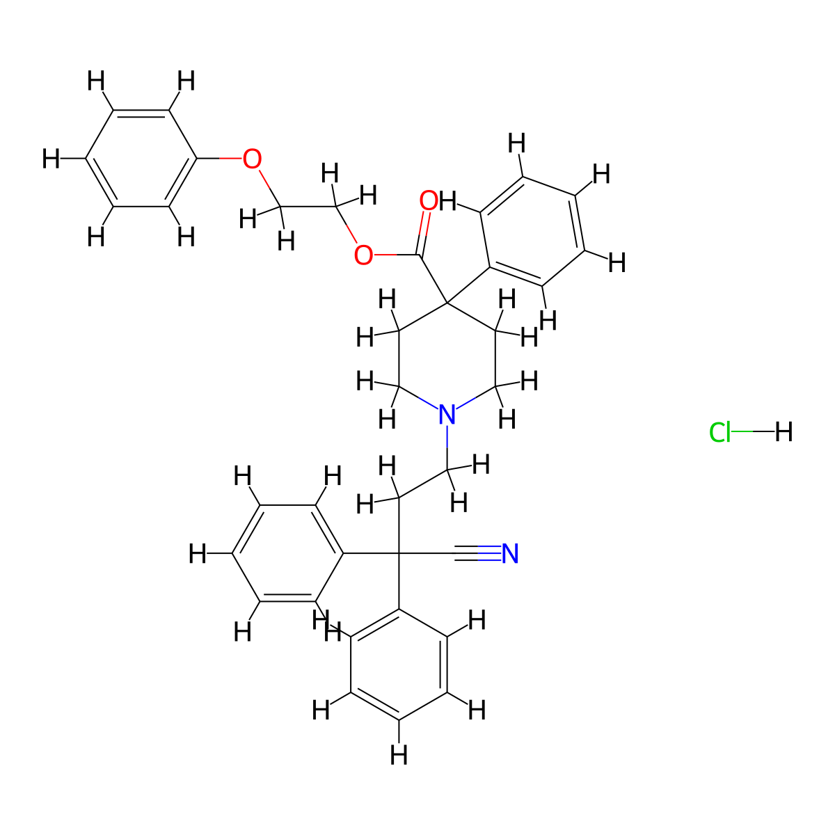 Fetoxylate Hydrochloride molecular structure, CAS 23607-71-8
