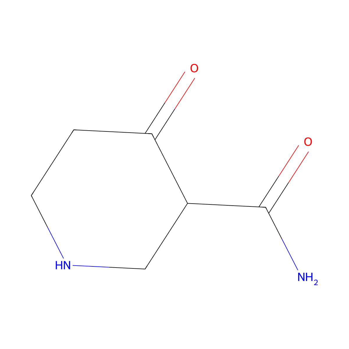 4-Oxopiperidine-3-carboxamide molecular structure, CAS 23608-56-2