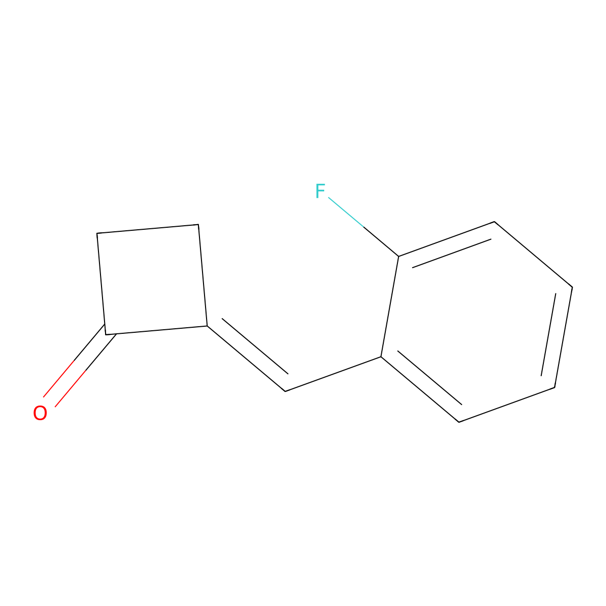 2-(2-Fluorobenzylidene)cyclobutanone molecular structure, CAS 2360843-33-8