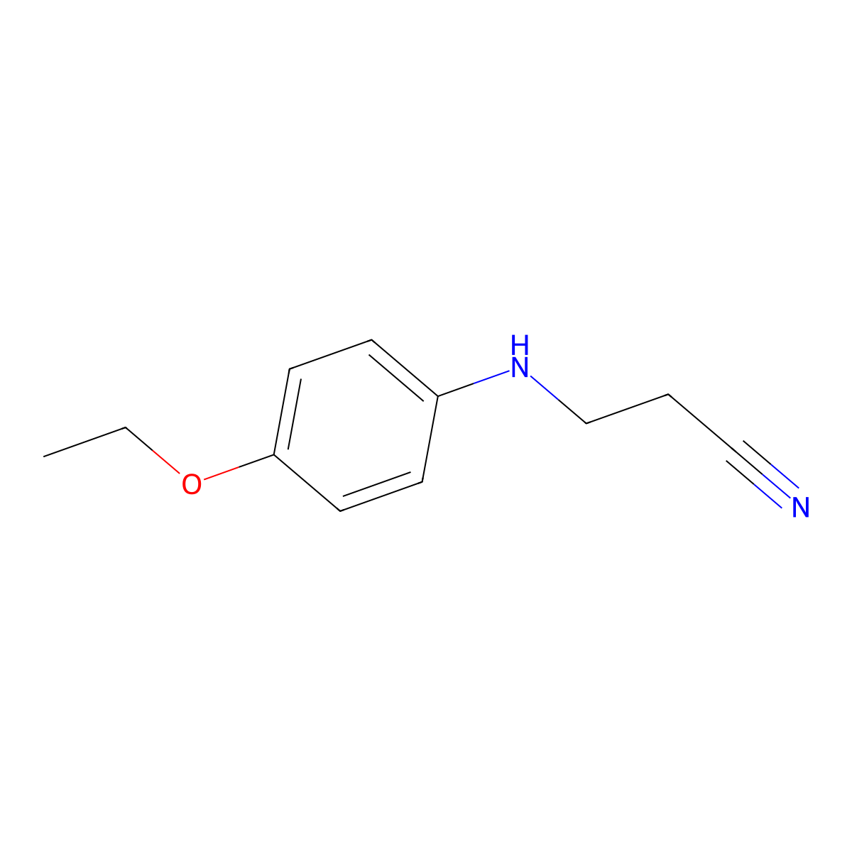 Cyanoethyl-4-phenetidine molecular structure, CAS 23609-20-3