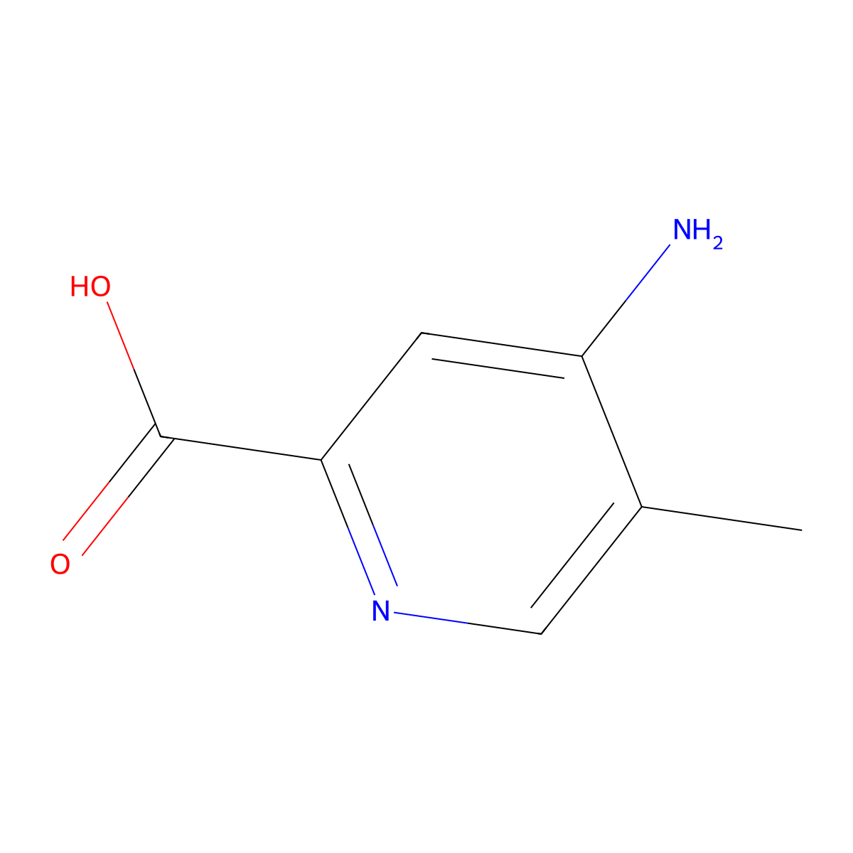 4-Amino-5-methylpicolinic acid molecular structure, CAS 23609-89-4