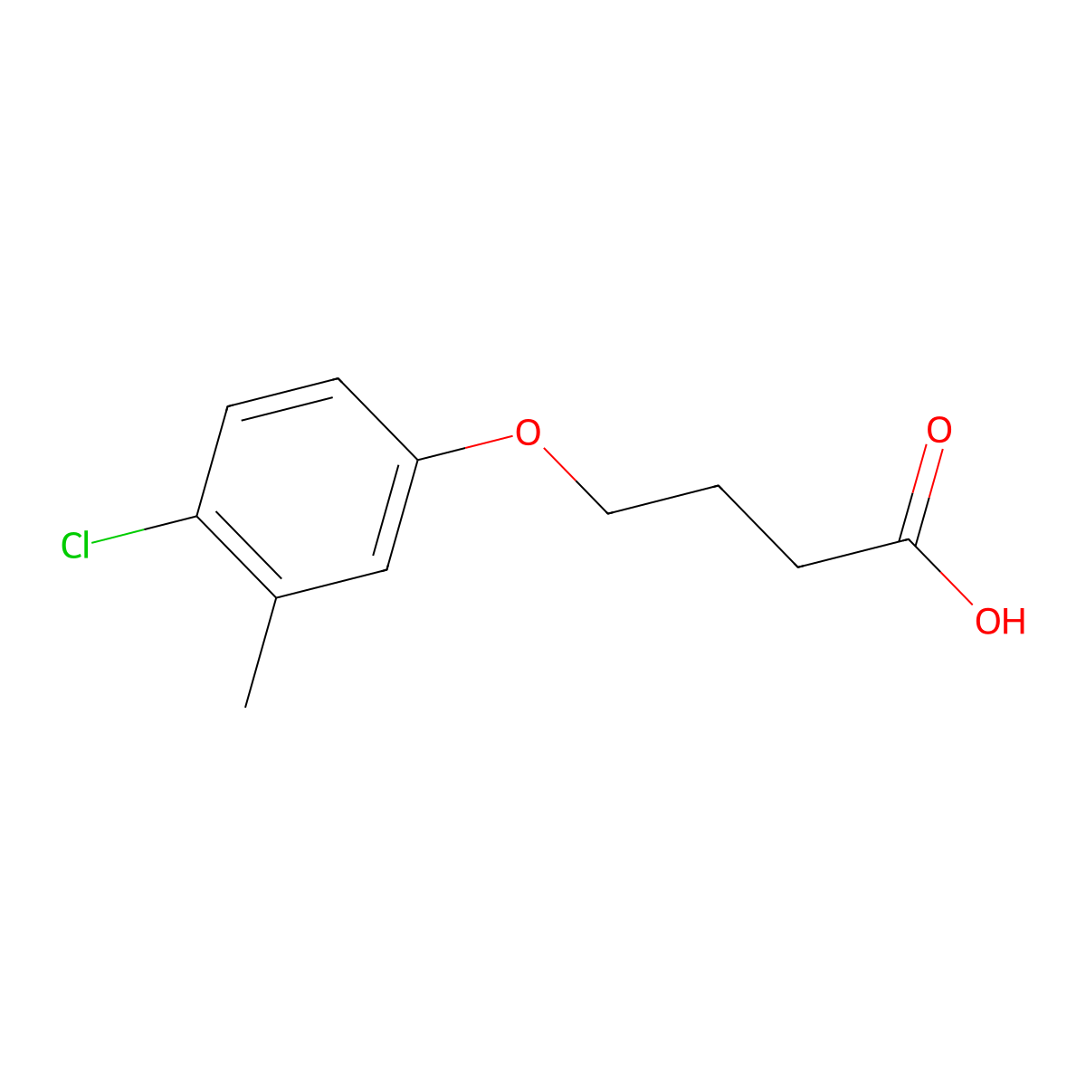 4-(4-Chloro-m-tolyloxy)-butyric acid molecular structure, CAS 23609-99-6