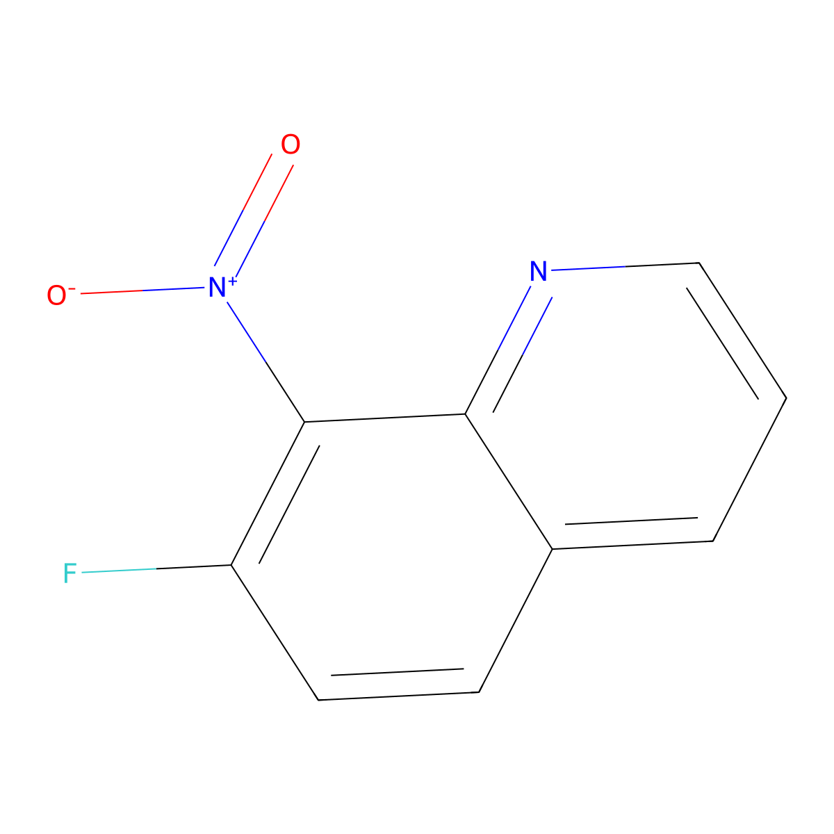 7-Fluoro-8-nitroquinoline molecular structure, CAS 236093-09-7