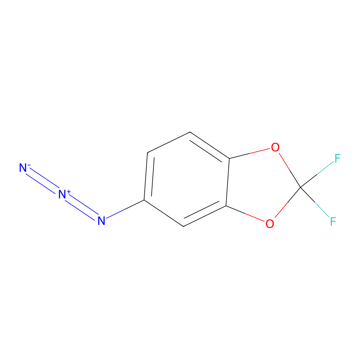 5-Azido-2,2-difluoro-1,3-dioxaindane molecular structure, CAS 2360955-76-4