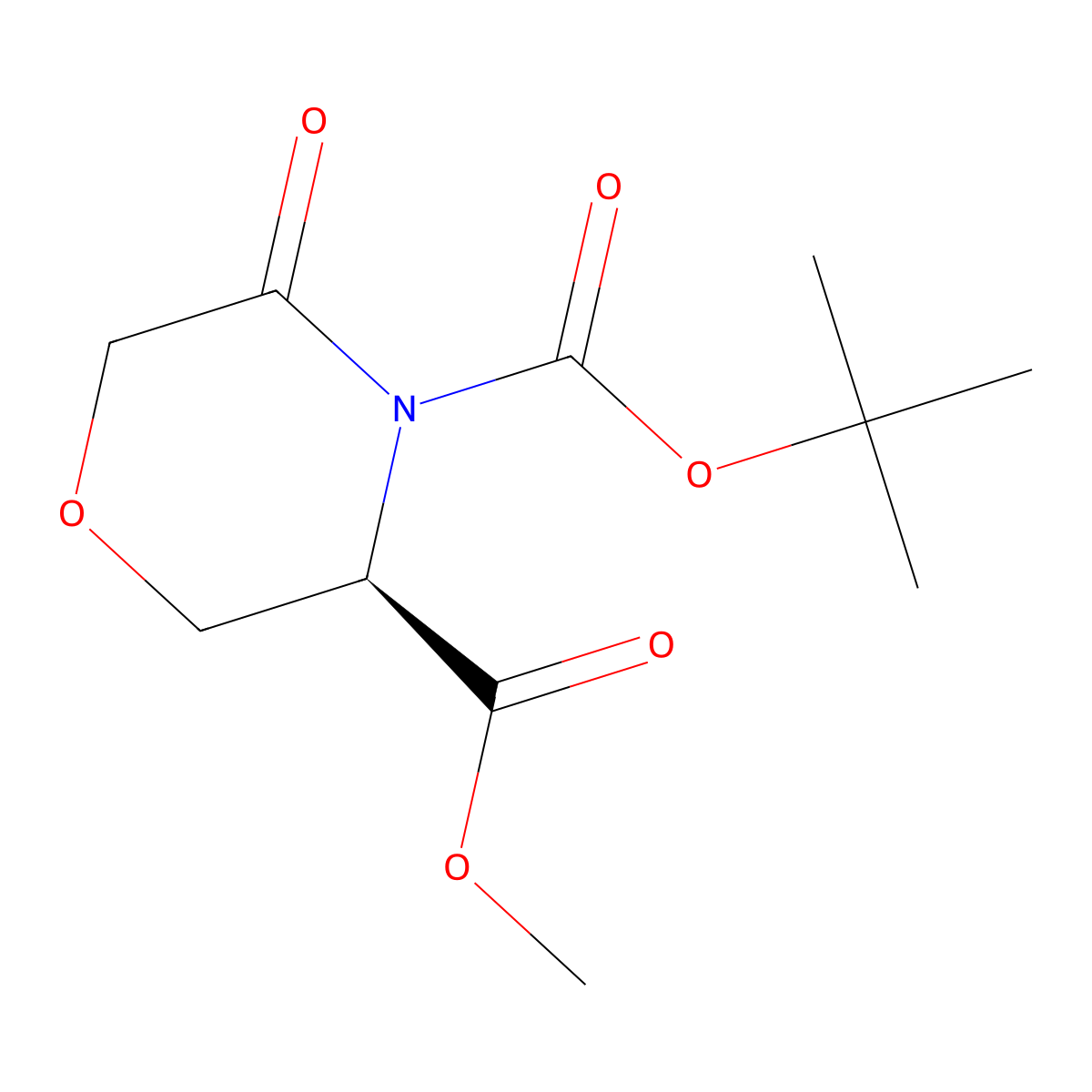 4-(Tert-butyl) 3-methyl (R)-5-oxomorpholine-3,4-dicarboxylate molecular structure, CAS 2360959-19-7