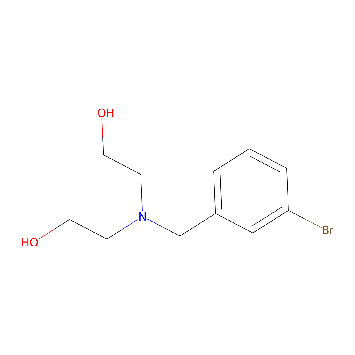 Ethanol, 2,2'-[[(3-bromophenyl)methyl]imino]bis- molecular structure, CAS 2361-60-6