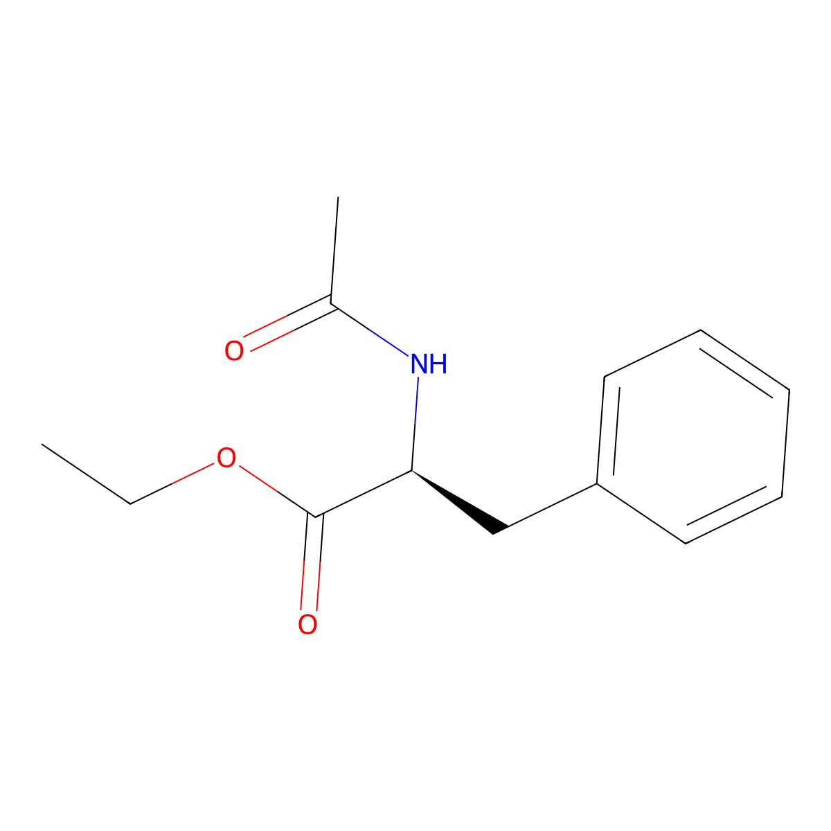 Acetyl-L-phenylalanine ethyl ester molecular structure, CAS 2361-96-8