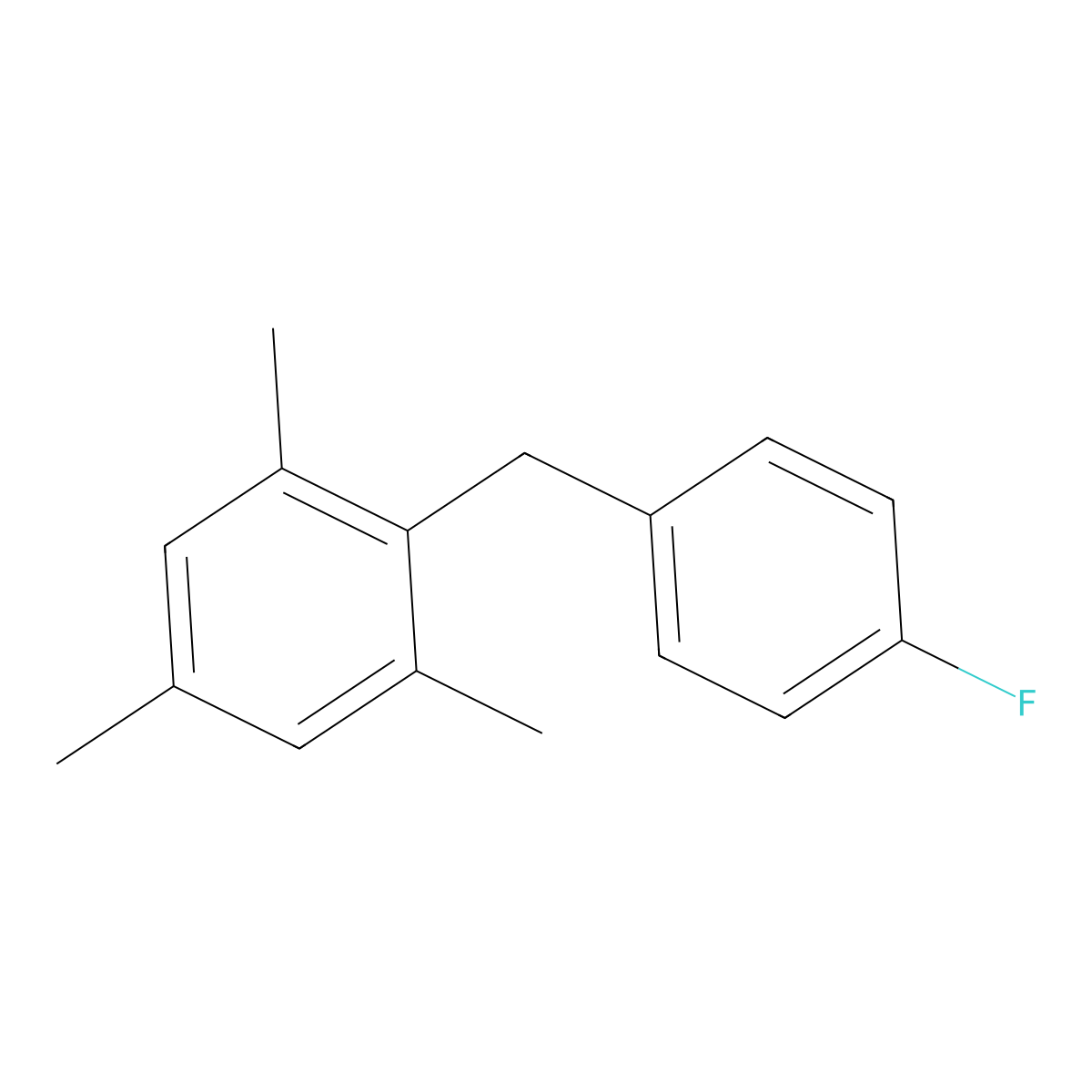 2-(4-FluorobenZyl)-1,3,5-trimethylbenZene molecular structure, CAS 2361012-66-8