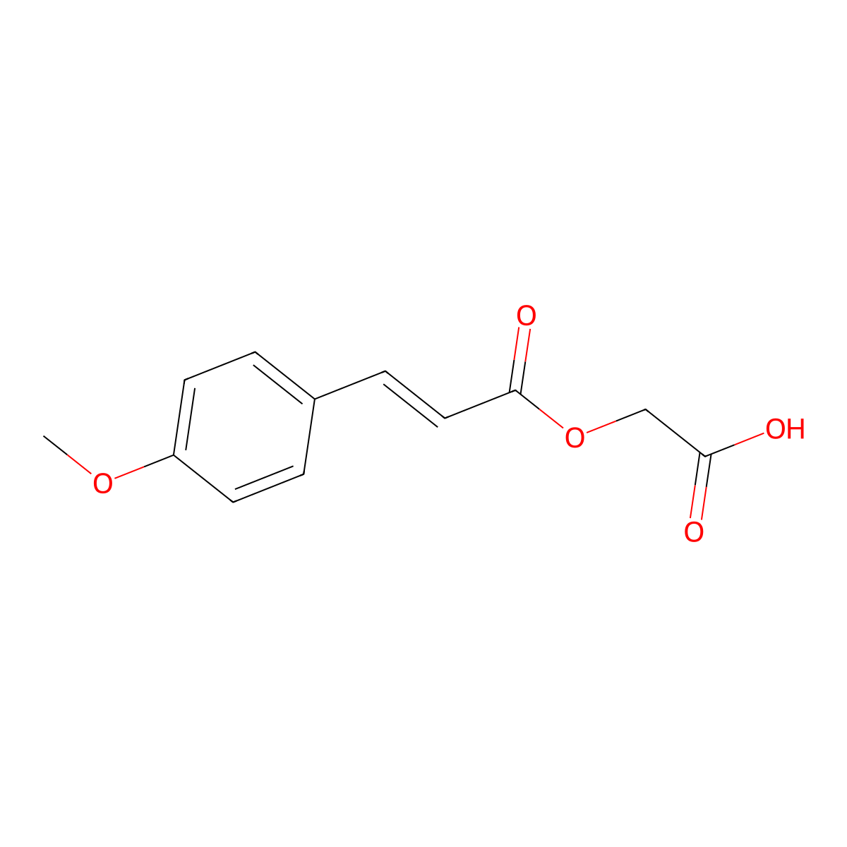 2-((3-(4-Methoxyphenyl)acryloyl)oxy)acetic acid molecular structure, CAS 2361043-46-9