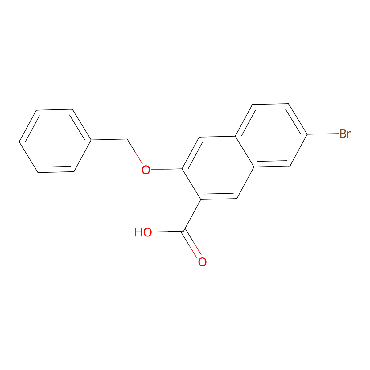 3-Benzyloxy-7-bromo-naphthalene-2-carboxylic acid molecular structure, CAS 2361053-39-4