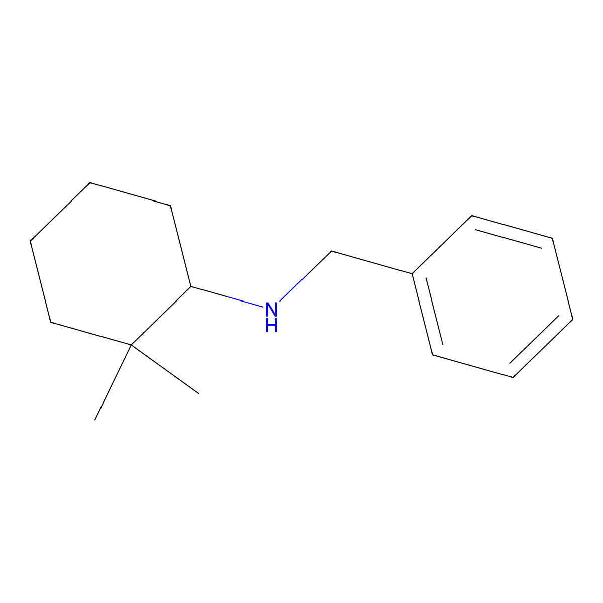N-Benzyl-2,2-dimethylcyclohexanamine molecular structure, CAS 236110-84-2