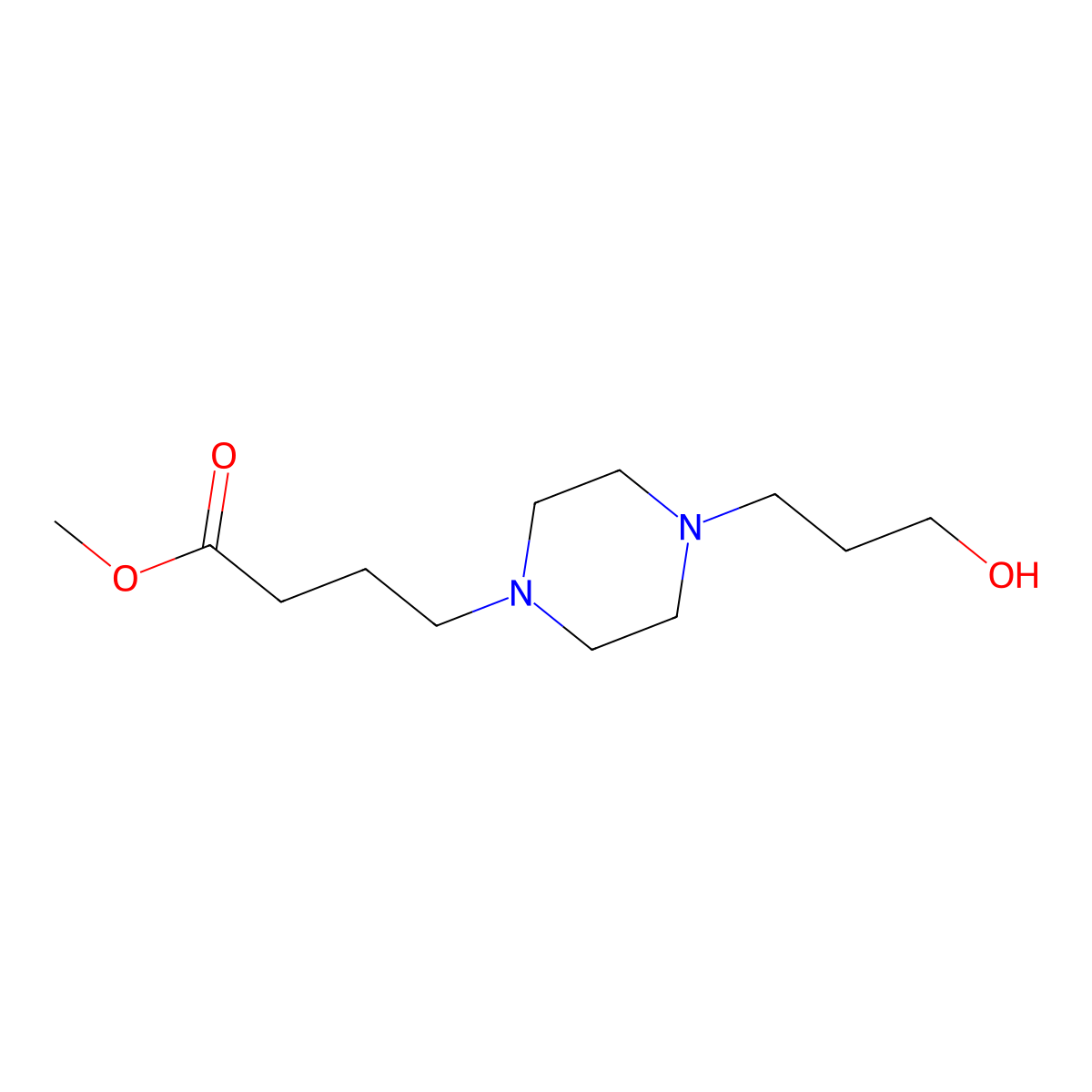 Methyl 4-(4-(3-hydroxypropyl)piperazin-1-YL)butanoate molecular structure, CAS 2361114-07-8