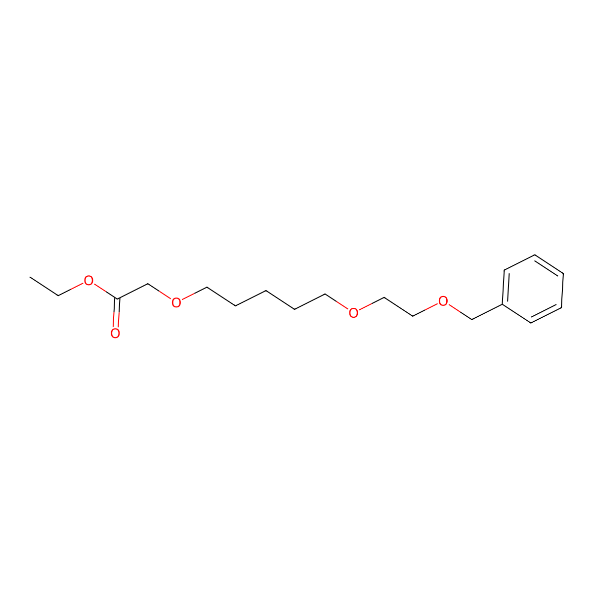 Ethyl 2-((5-(2-(benzyloxy)ethoxy)pentyl)oxy)acetate molecular structure, CAS 2361114-39-6