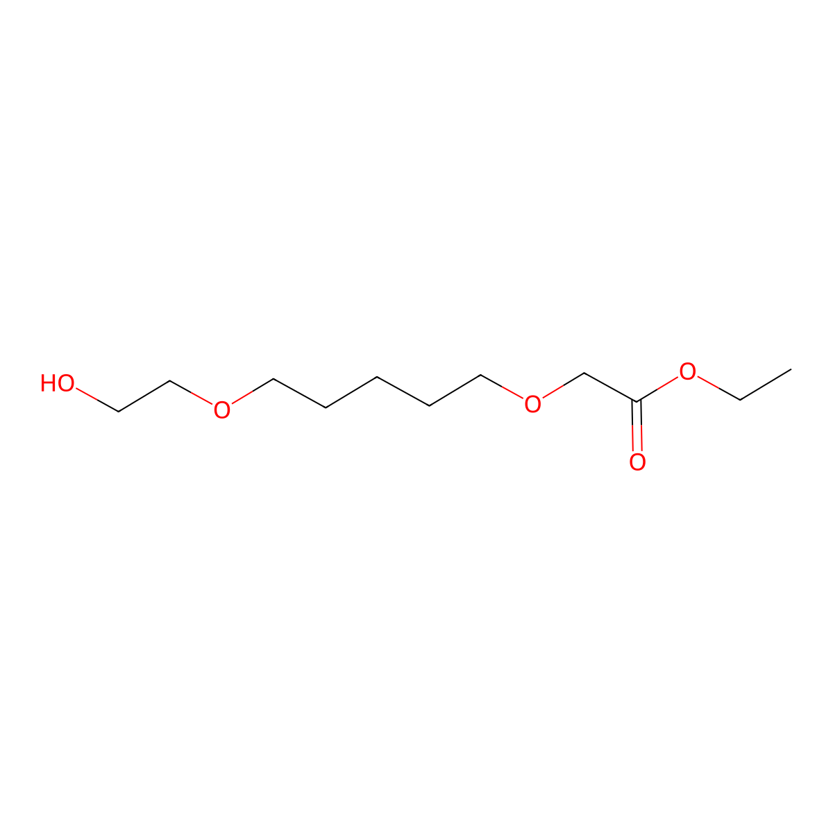 Ethyl 2-((5-(2-hydroxyethoxy)pentyl)oxy)acetate molecular structure, CAS 2361114-40-9