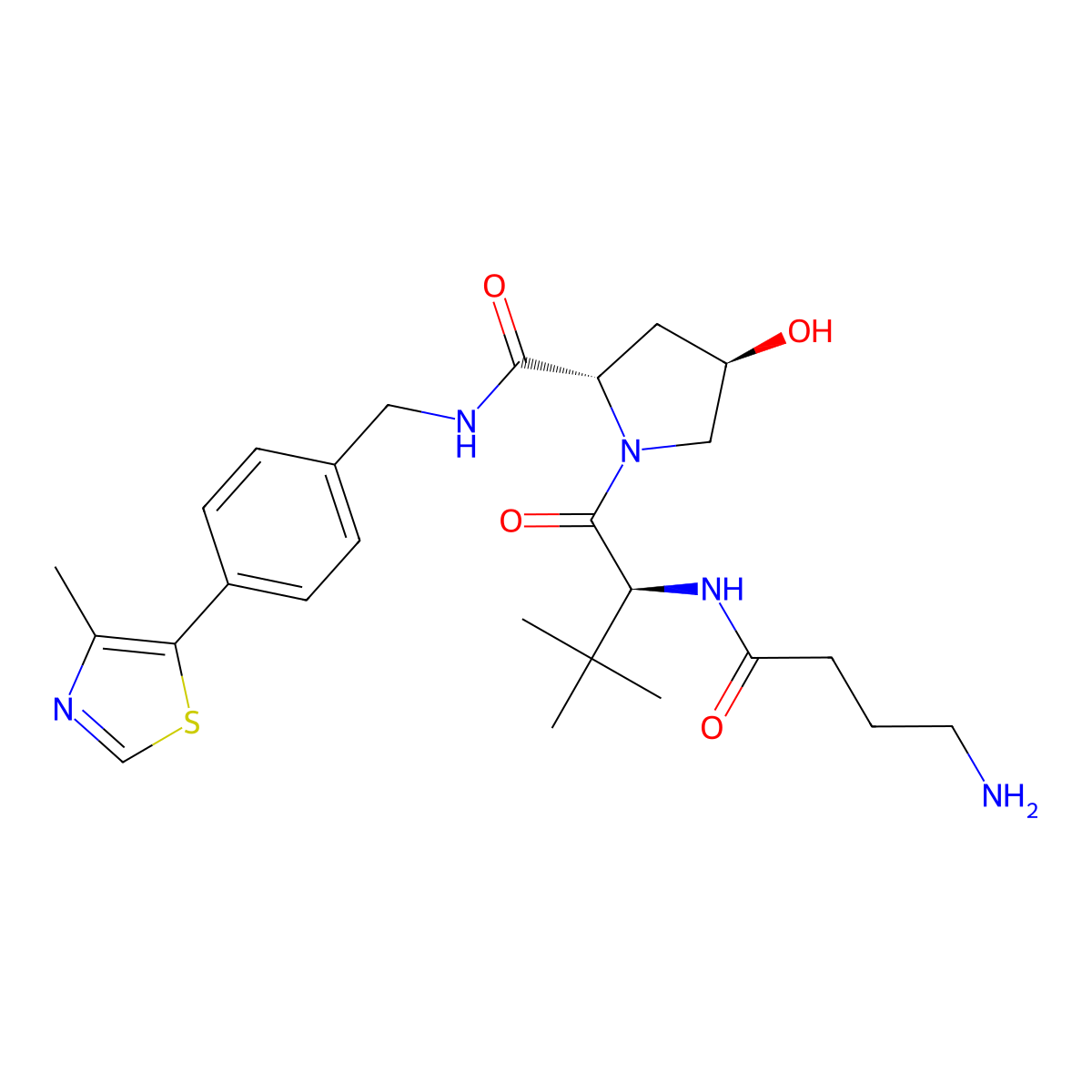 (S,R,S)-Ahpc-C3-NH2 molecular structure, CAS 2361119-88-0