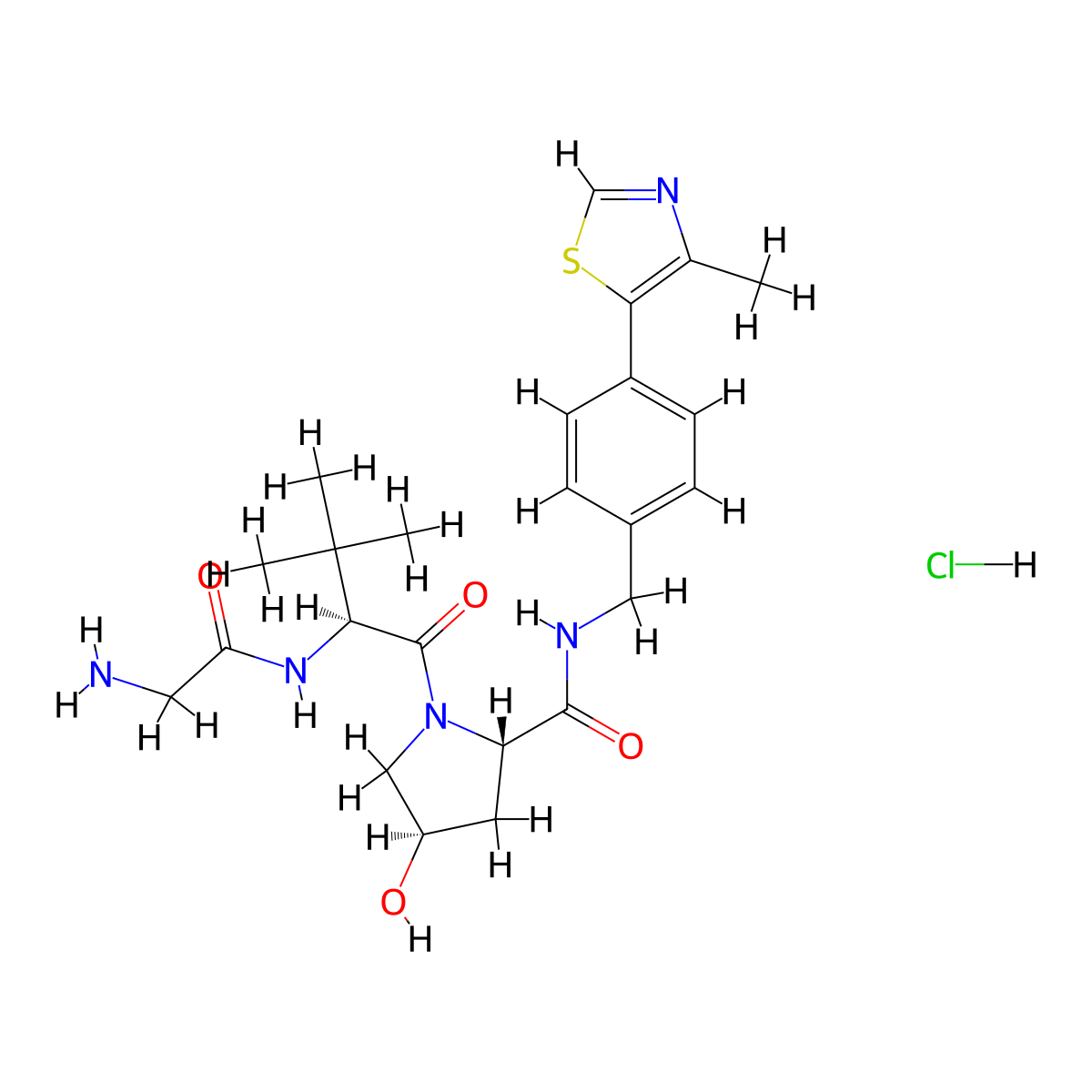 (S,R,S)-AHPC-CO-C1-NH2 HCl molecular structure, CAS 2361120-26-3