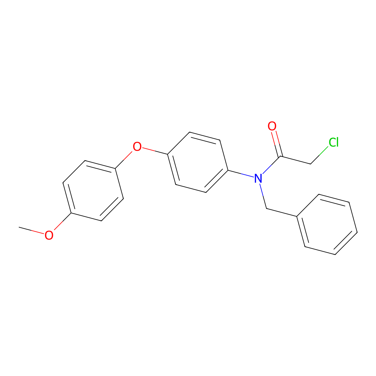 N-Benzyl-2-chloro-N-(4-(4-methoxyphenoxy)phenyl)acetamide molecular structure, CAS 2361138-33-0