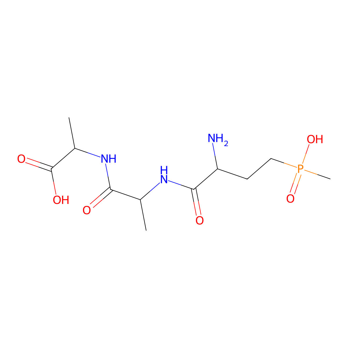 2-[2-[[2-Amino-4-[hydroxy(methyl)phosphoryl]butanoyl]amino]propanoylamino]propanoic acid molecular structure, CAS 2361178-75-6