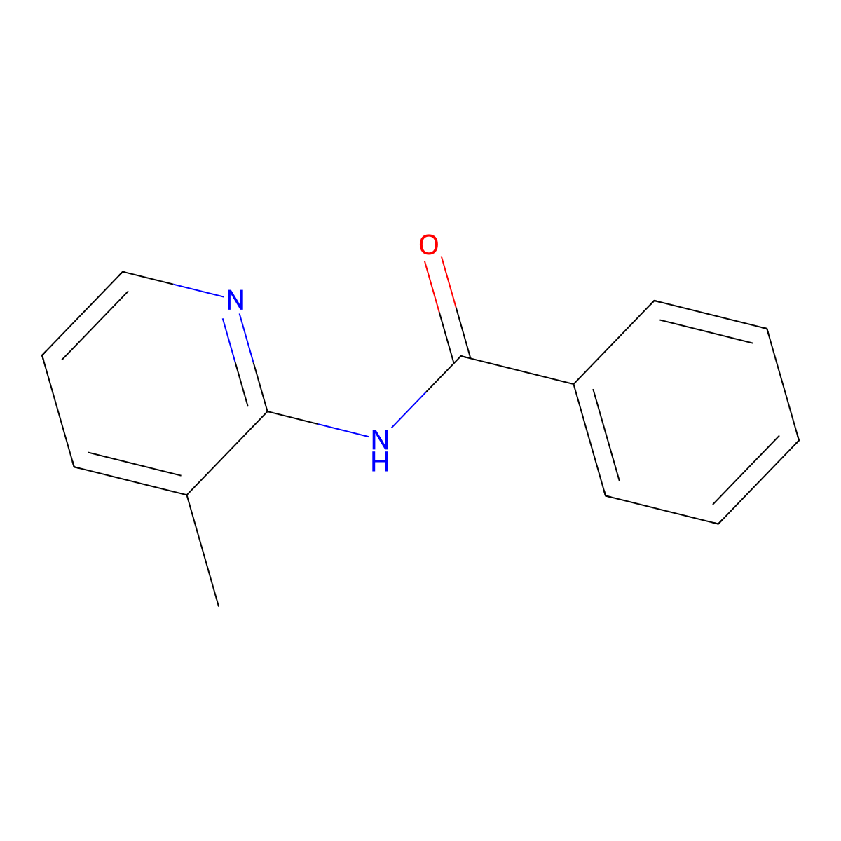 N-(3-Methyl-2-pyridinyl)benzamide molecular structure, CAS 23612-46-6