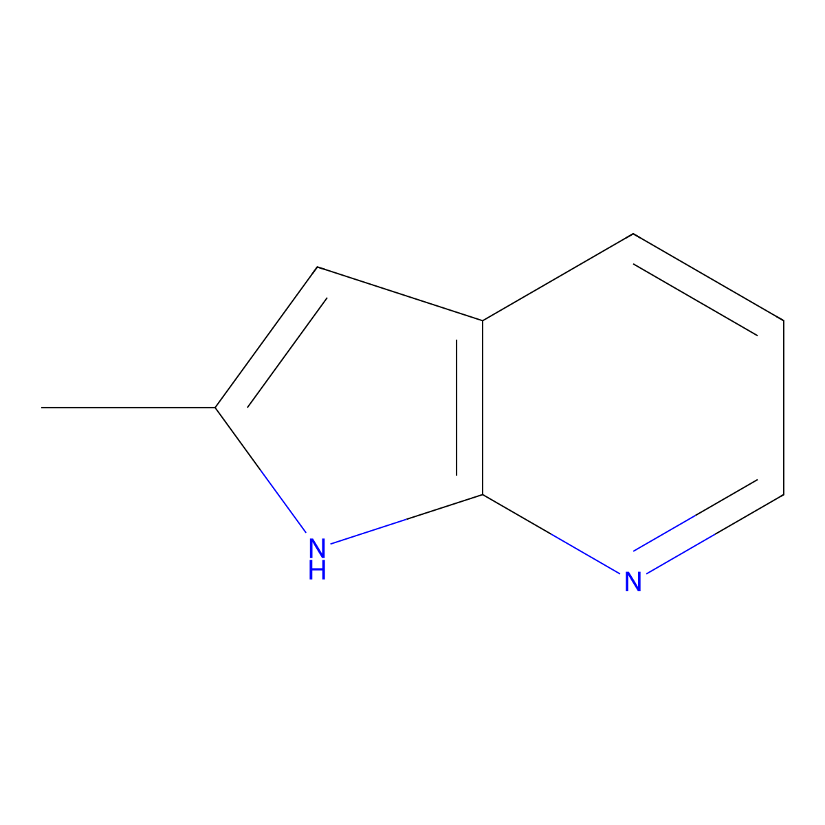 2-Methyl-7-azaindole molecular structure, CAS 23612-48-8